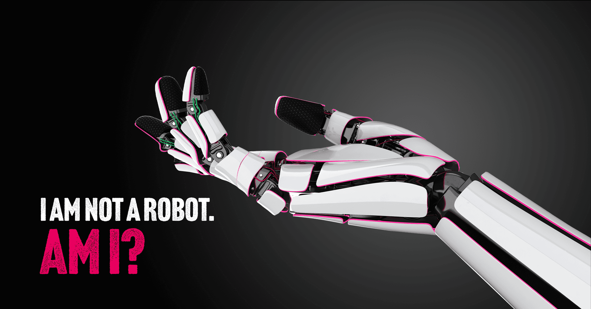 Recaptcha, Click to prove you are human, says the robot hero image
